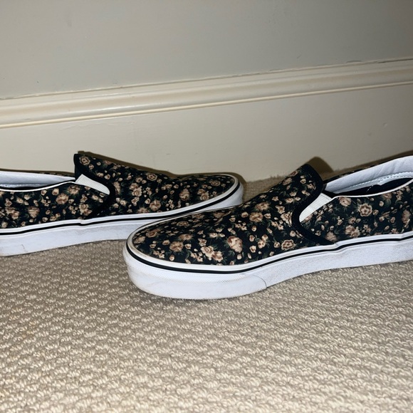 Floral Vans Slide On Sneakers - Picture 4 of 5